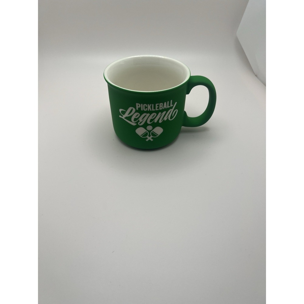 Eccolo Pickleball Legend Coffee Mug Green Matte Ceramic Sports Gift Hand Wash